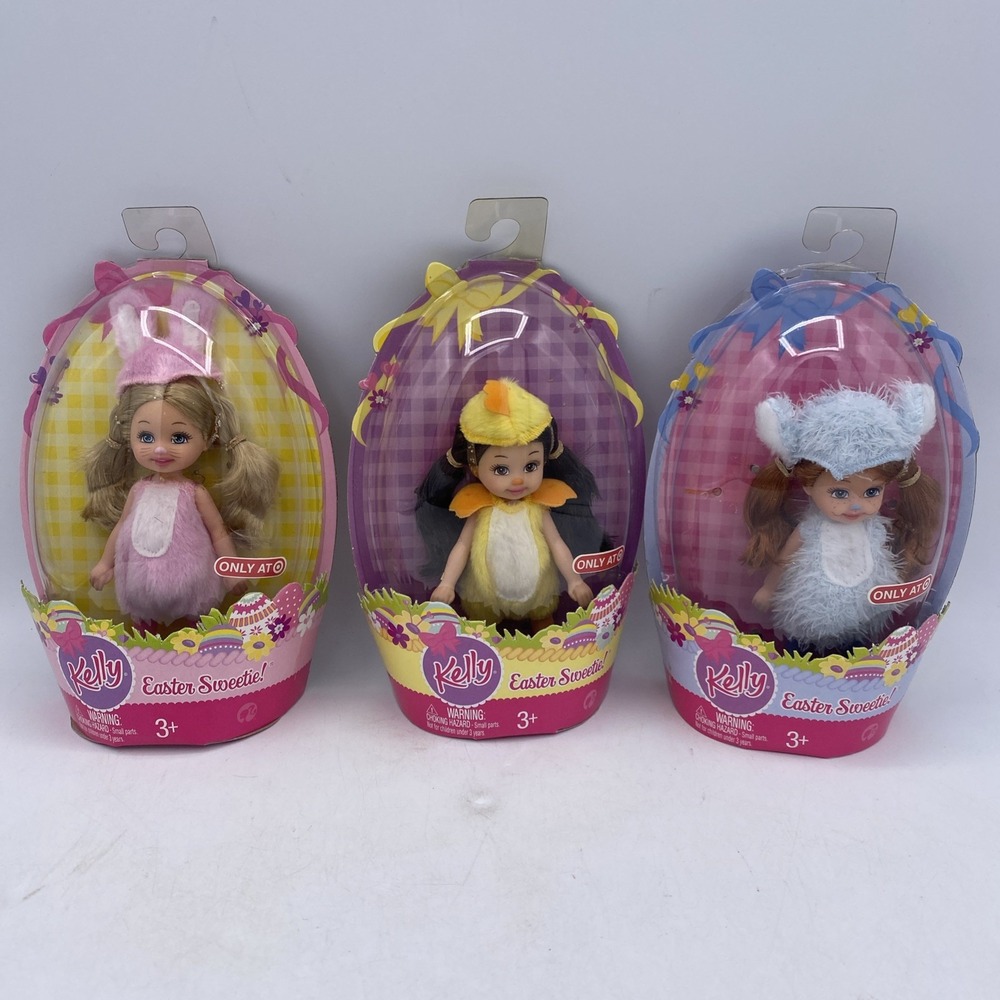 2008 Mattel Barbie Kelly Easter Sweetie Dolls Complete Set Target Exclusive